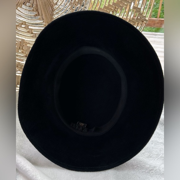 Helen kaminski Australia black 100% rabbit fur felt hat size medium - Picture 4 of 5